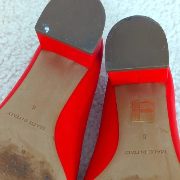 Everlane The Italian Leather Day Heel Red sz 6 - Picture 8 of 11